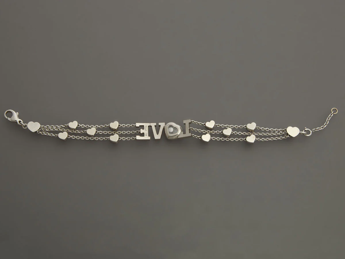 Chopard 18K White Gold Love Happy Diamonds Bracelet - Image 4