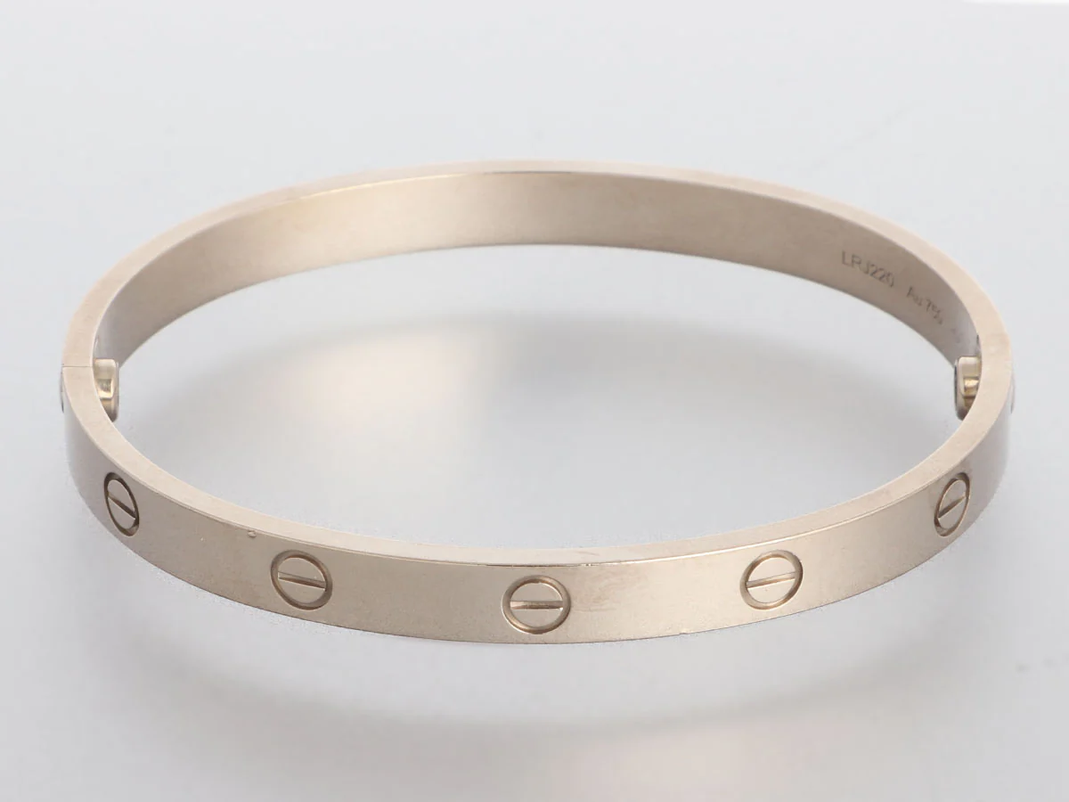 Cartier 18K White Gold Love Bracelet 18 - Image 3