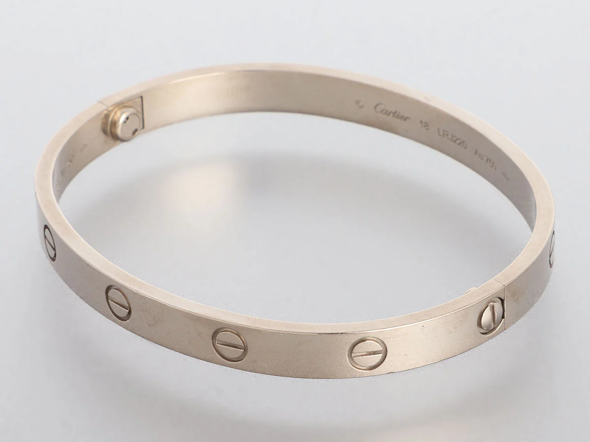 Cartier 18K White Gold Love Bracelet 18 - Image 4