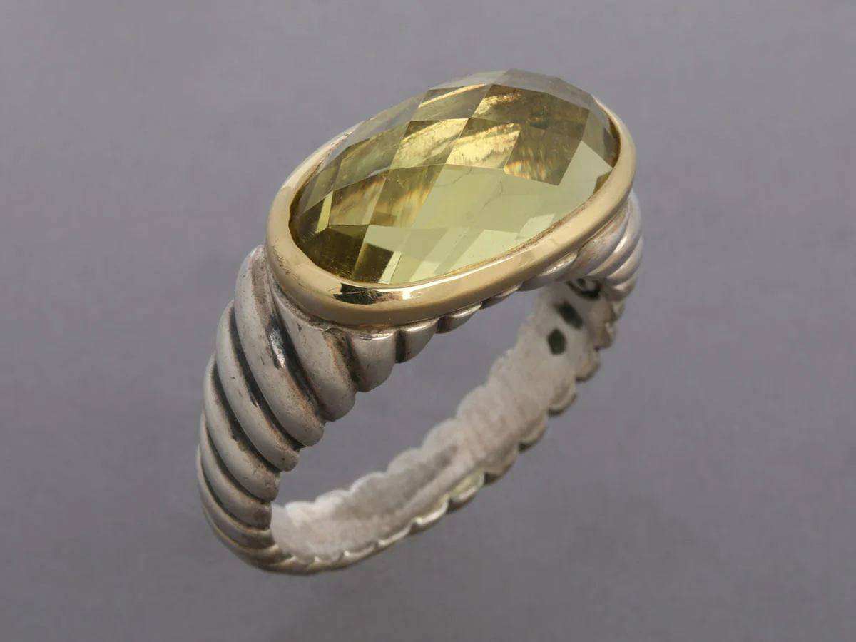 David Yurman Lemon Citrine Noblesse Ring - Image 2