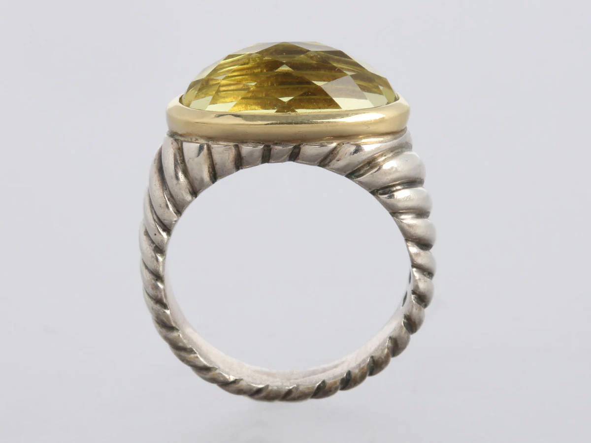 David Yurman Lemon Citrine Noblesse Ring - Image 3