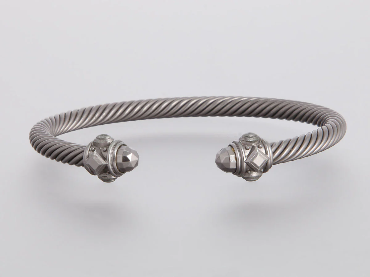 David Yurman Silver Aluminum Renaissance Cable Bracelet 4mm - Image 2