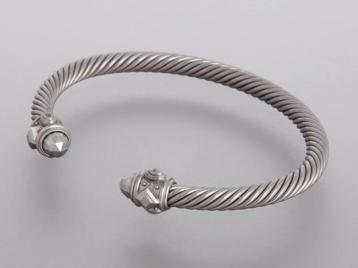 David Yurman Silver Aluminum Renaissance Cable Bracelet 4mm - Image 3