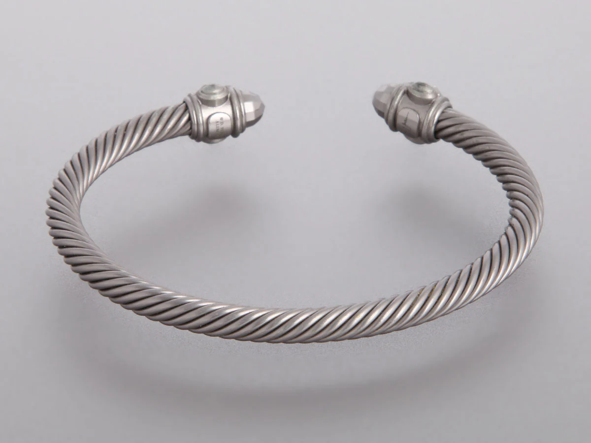 David Yurman Silver Aluminum Renaissance Cable Bracelet 4mm - Image 4