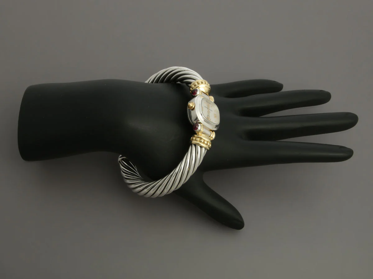 David Yurman Two-Tone Cable Bracelet Watch - Image 6