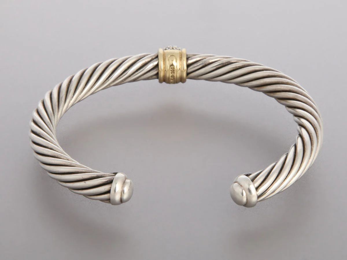 David Yurman Vintage Diamond Cable Classic Cuff - Image 4