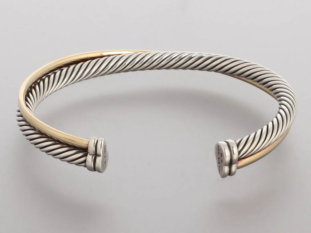 David Yurman Two-Tone Crossover Bracelet - Image 3