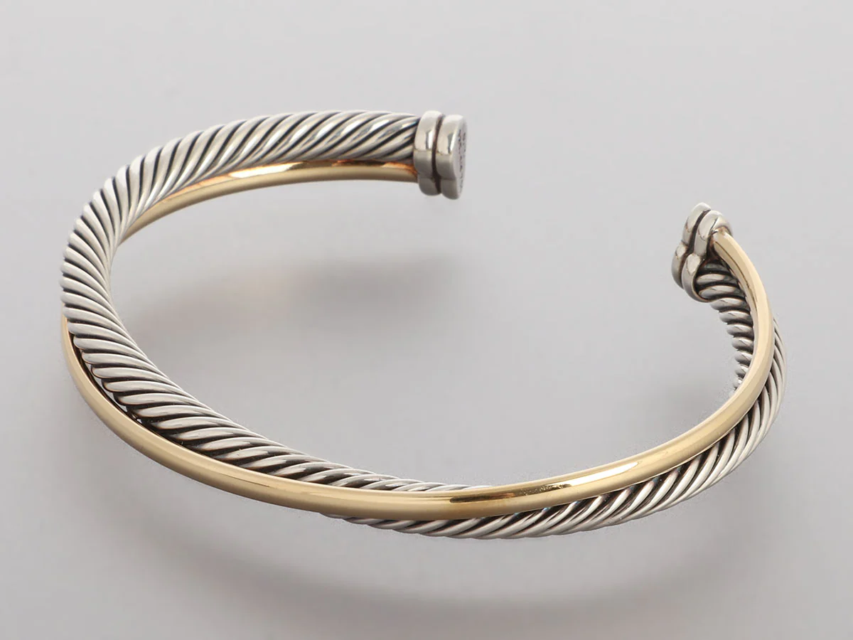 David Yurman Two-Tone Crossover Bracelet - Image 4