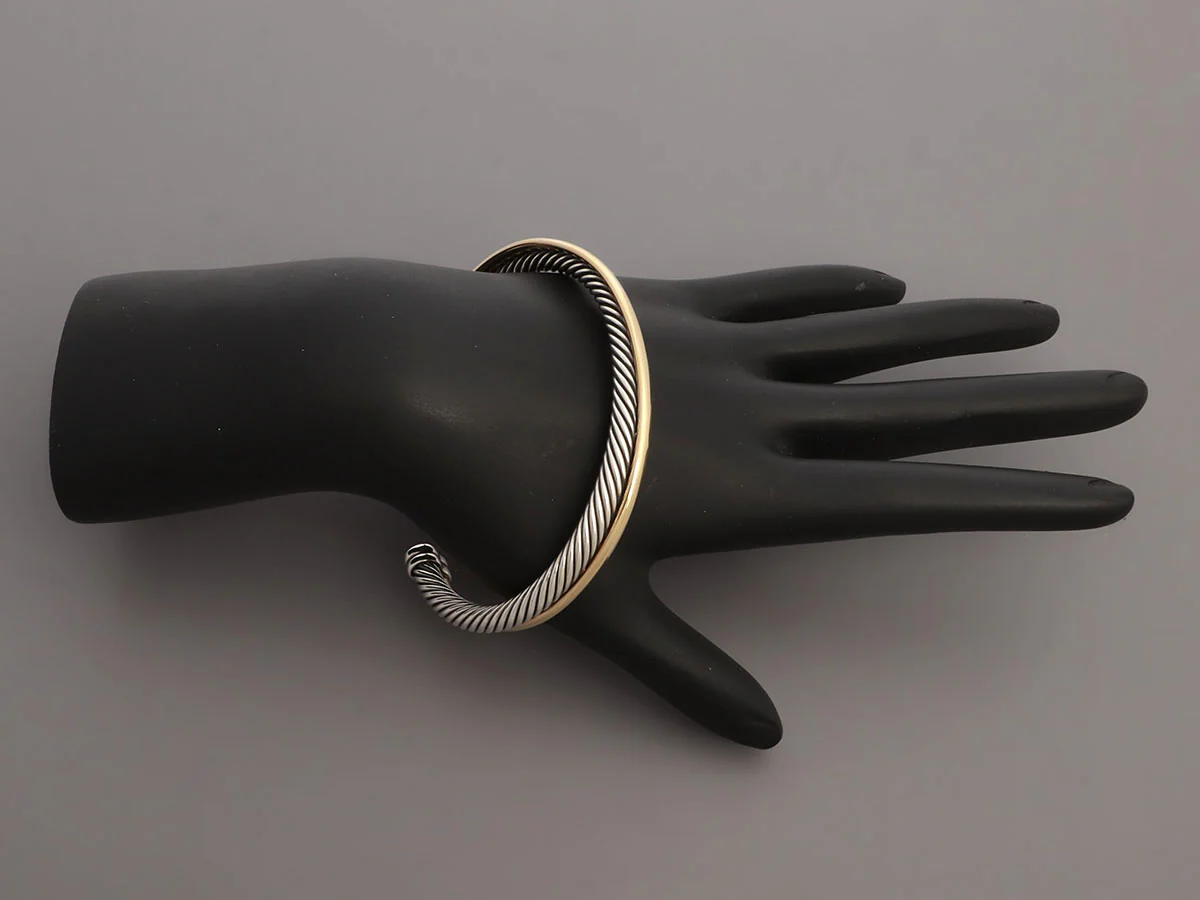 David Yurman Two-Tone Crossover Bracelet - Image 5