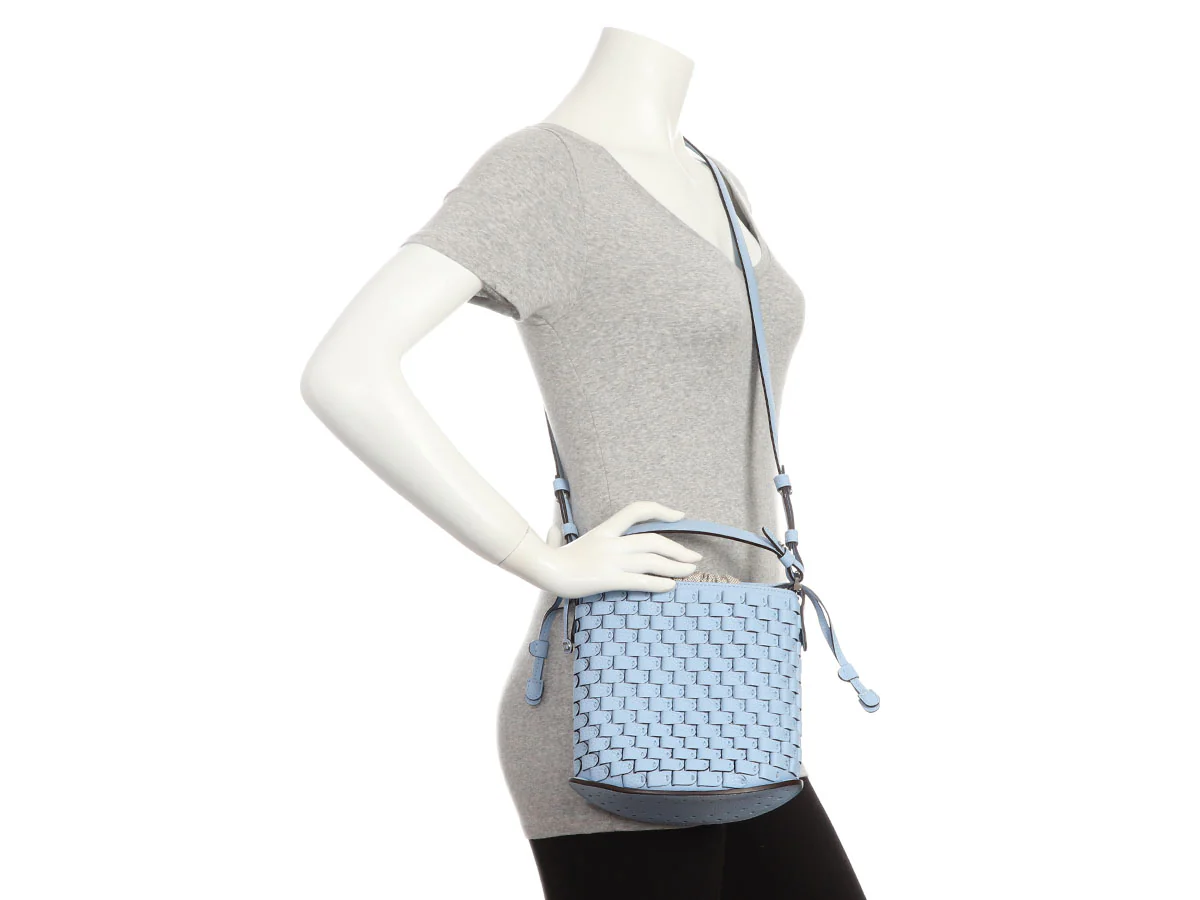 Delvaux Mini Azure Calfskin Arsenal Pin Bucket Bag - Image 10