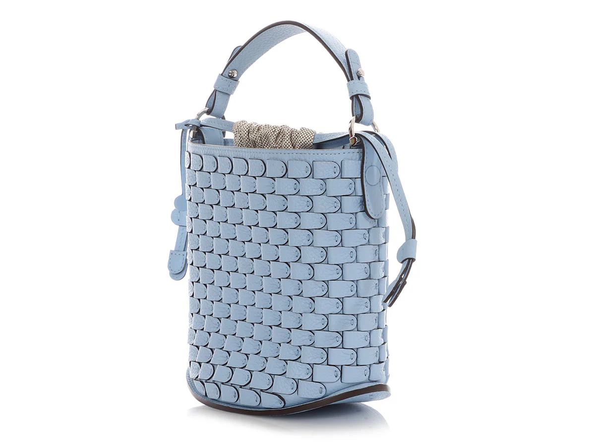 Delvaux Mini Azure Calfskin Arsenal Pin Bucket Bag - Image 4