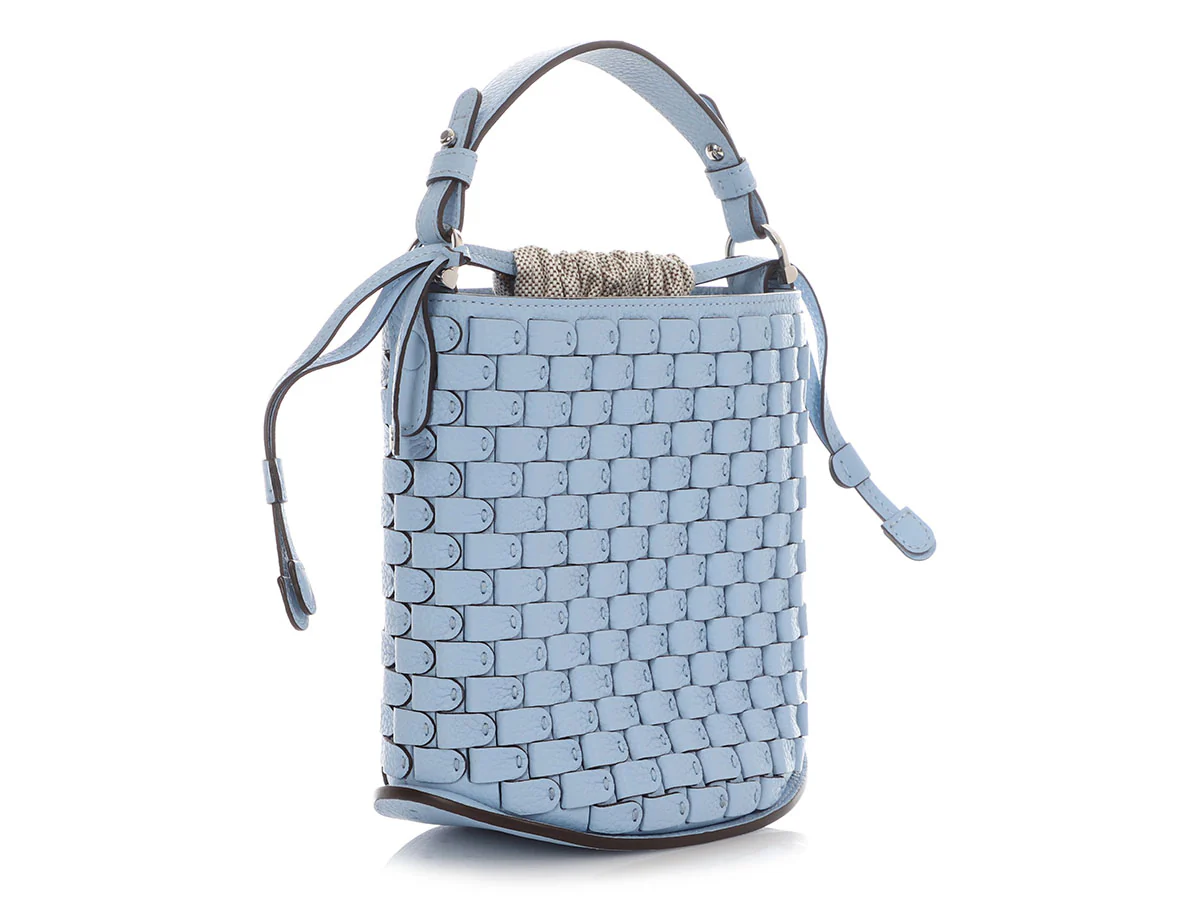 Delvaux Mini Azure Calfskin Arsenal Pin Bucket Bag - Image 6
