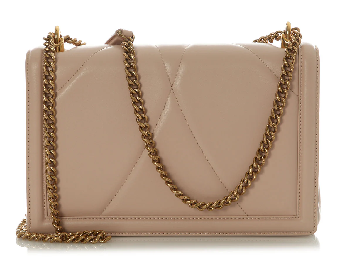 Dolce & Gabbana Beige Devotion Flap Bag - Image 4