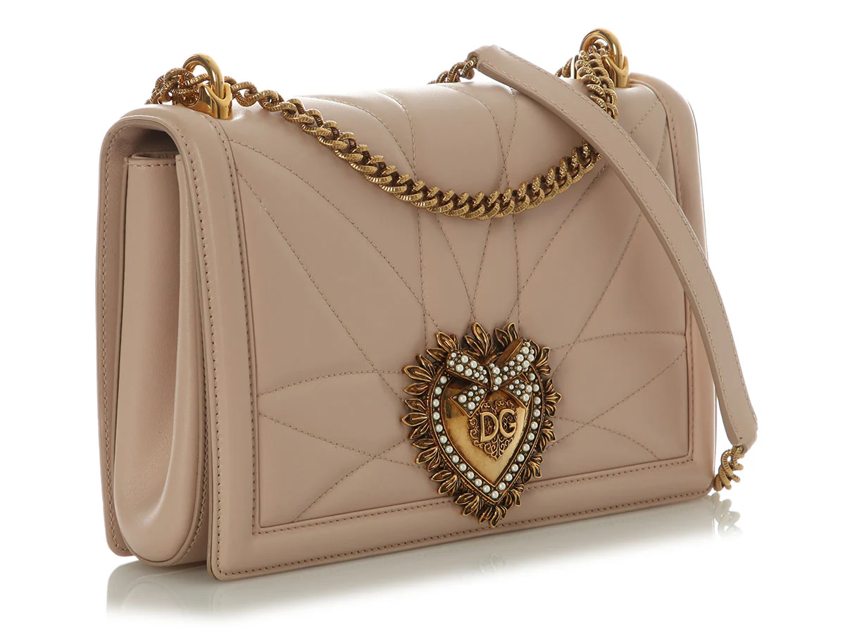 Dolce & Gabbana Beige Devotion Flap Bag - Image 5