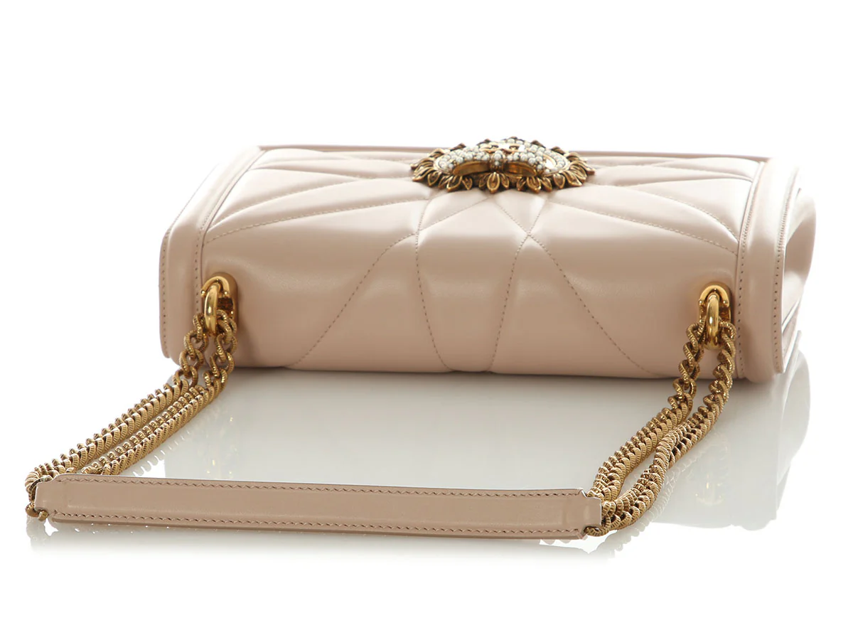Dolce & Gabbana Beige Devotion Flap Bag - Image 7