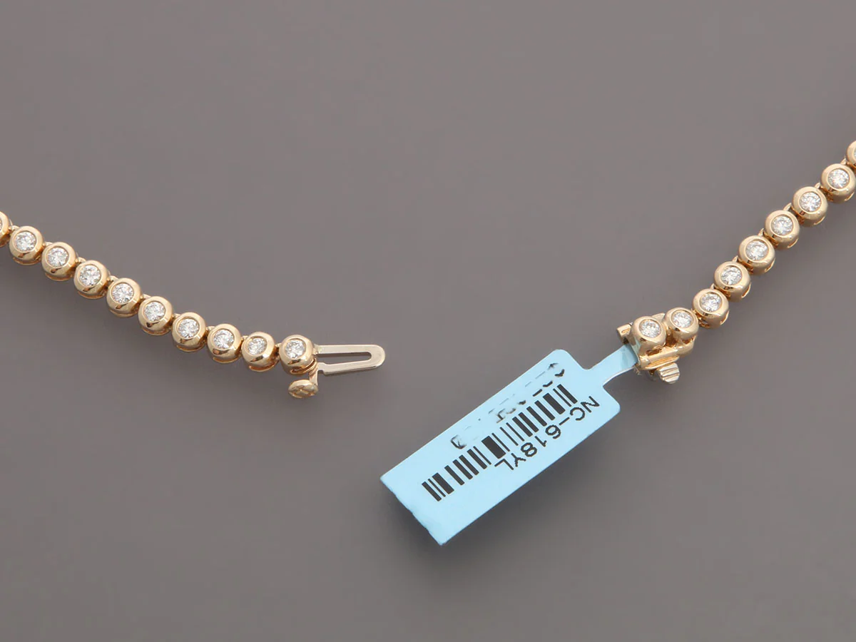 14K Yellow Gold 4.24-Carat Diamond Bezel Choker - Image 4