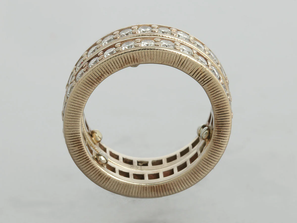 14K White Gold 2.5-Carat Diamond Eternity Band Set - Image 5