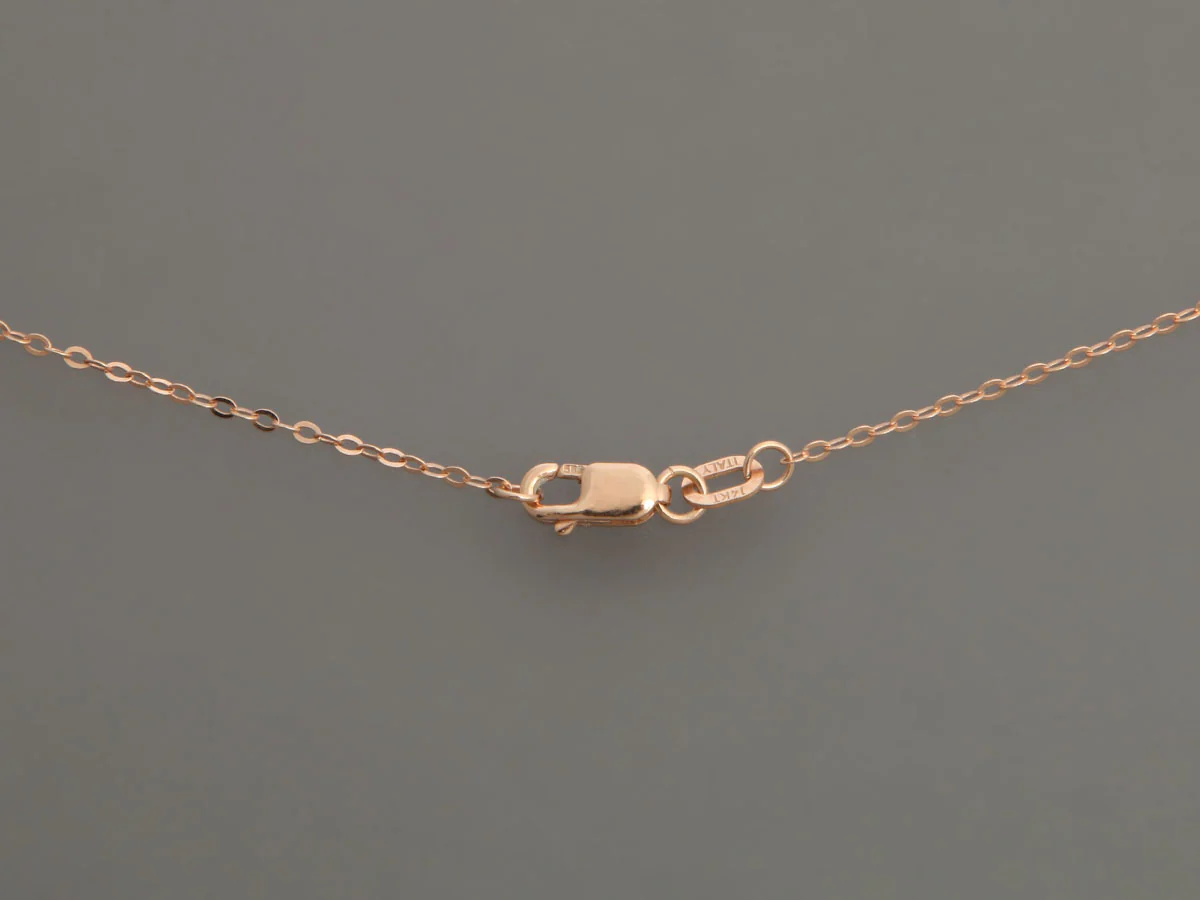 14K Rose Gold Pink Sapphire Love Necklace - Image 4