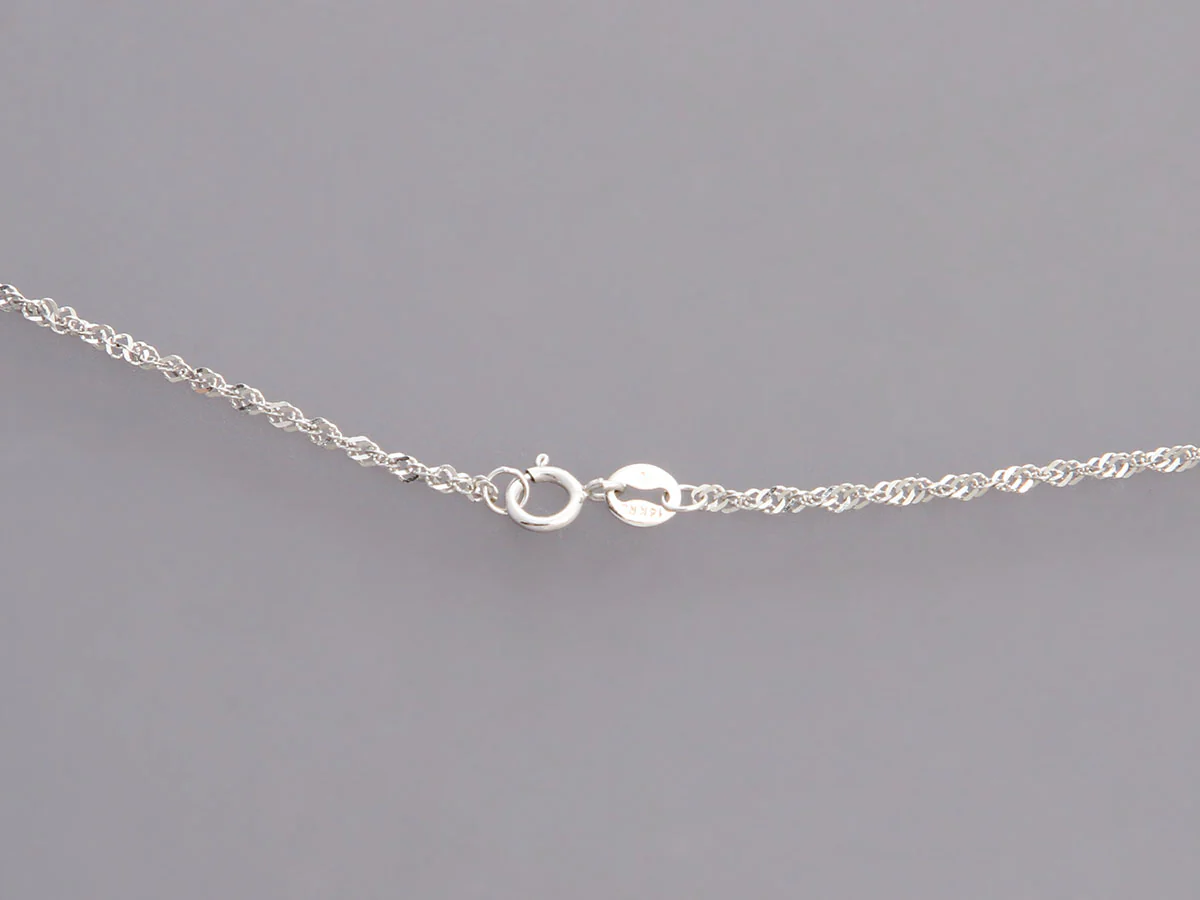 18K White Gold Diamond Cross Necklace - Image 5
