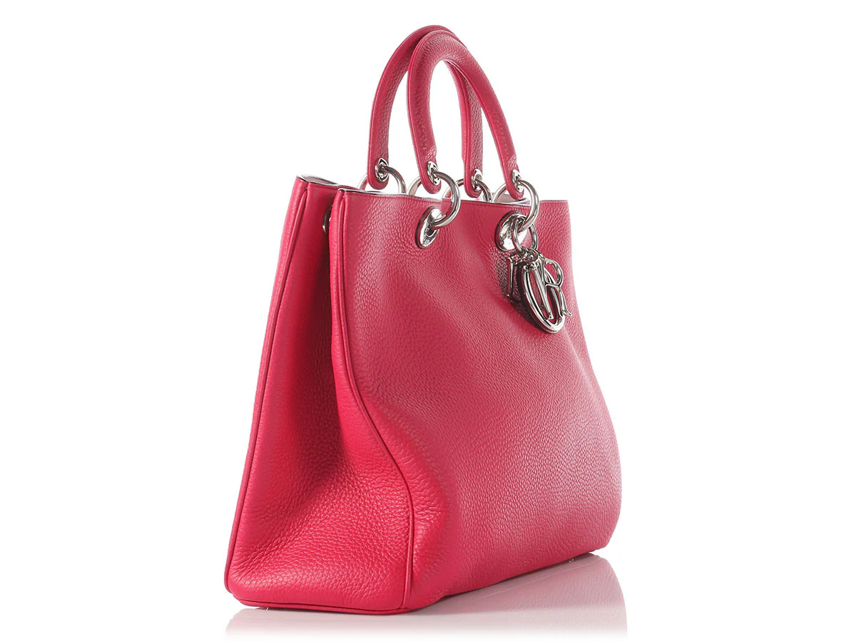 Dior Large Diorissimo Hot Pink Bag - Image 6