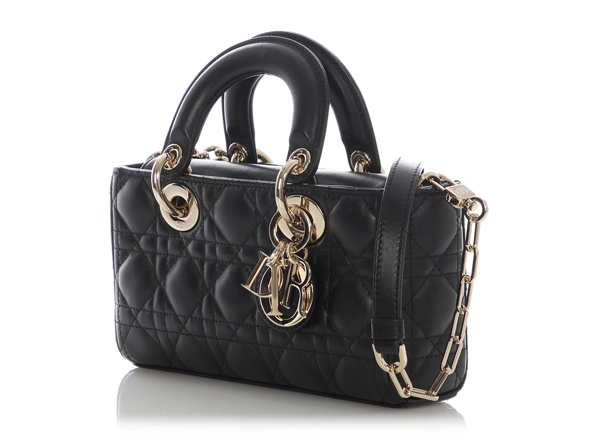 Dior Small Black Lambskin Lady D Joy - Image 3
