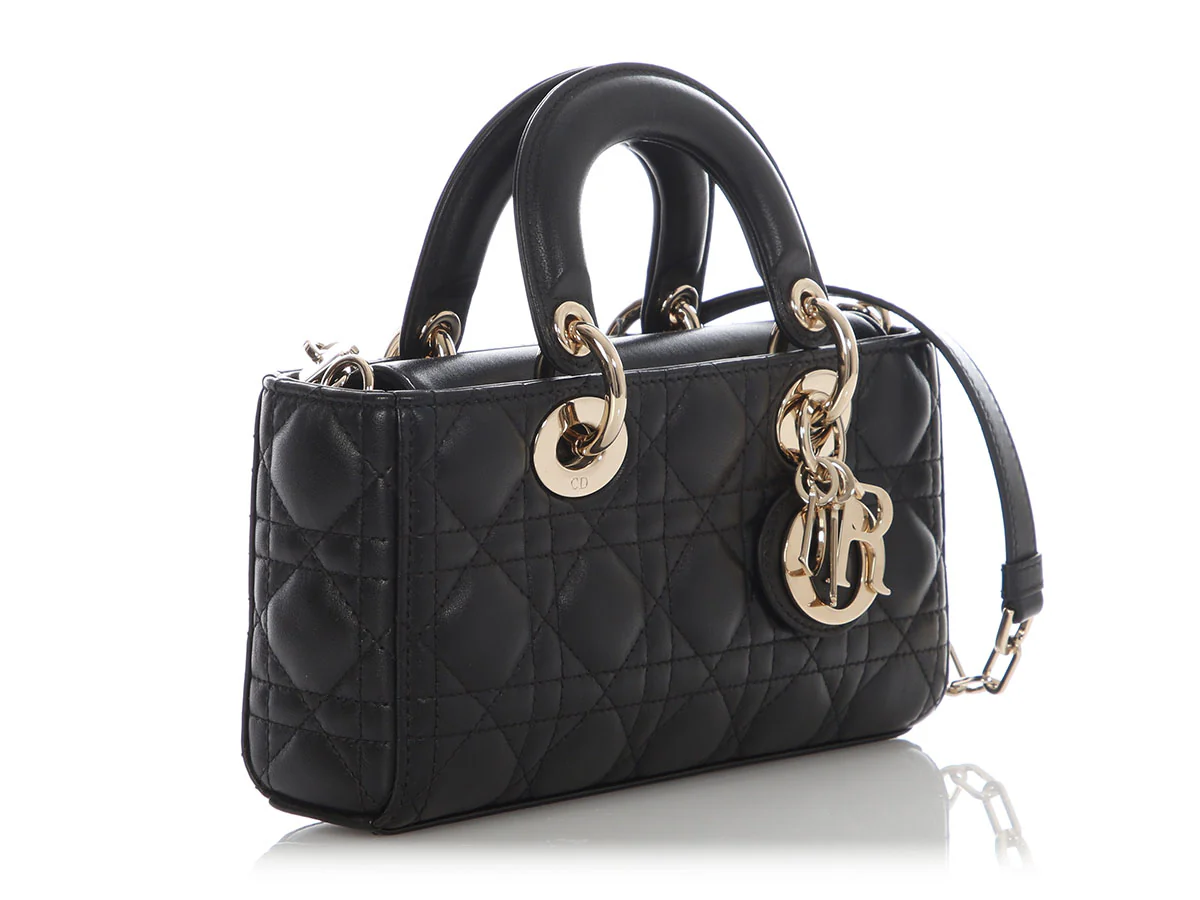 Dior Small Black Lambskin Lady D Joy - Image 5