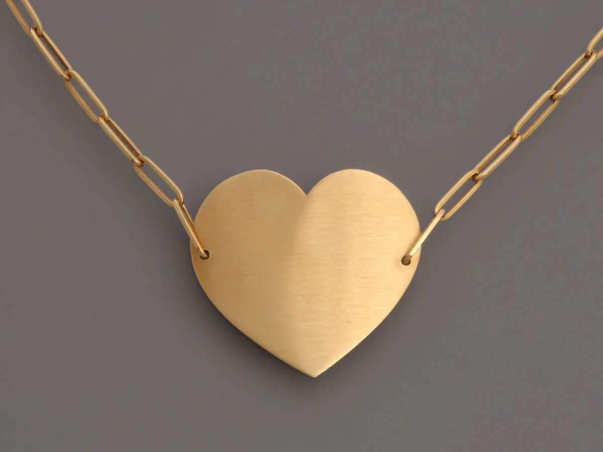 Dinh Van for Cartier Vintage 18K Yellow Gold Heart Necklace - Image 3