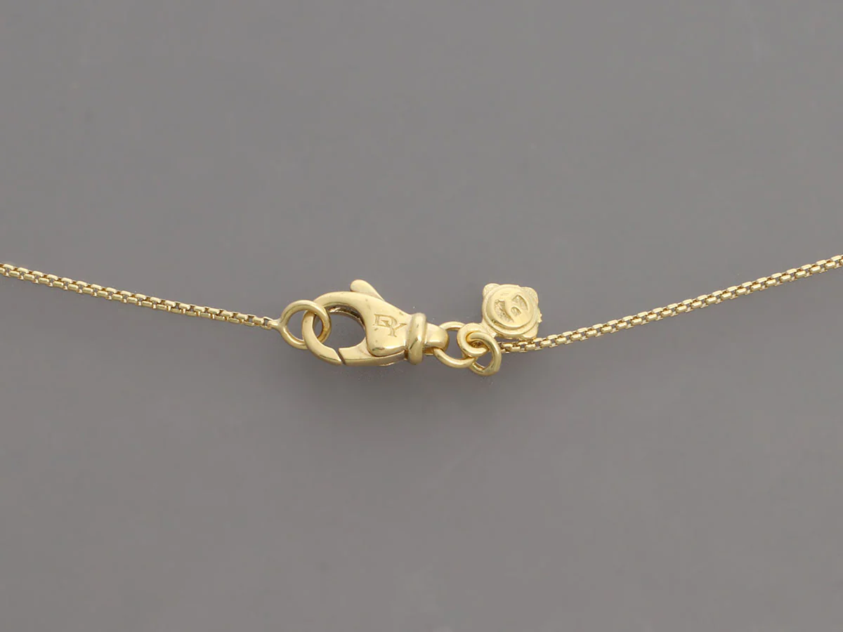 David Yurman 18K Yellow Gold Pavé Diamond Medium Infinity Pendant Necklace - Image 5