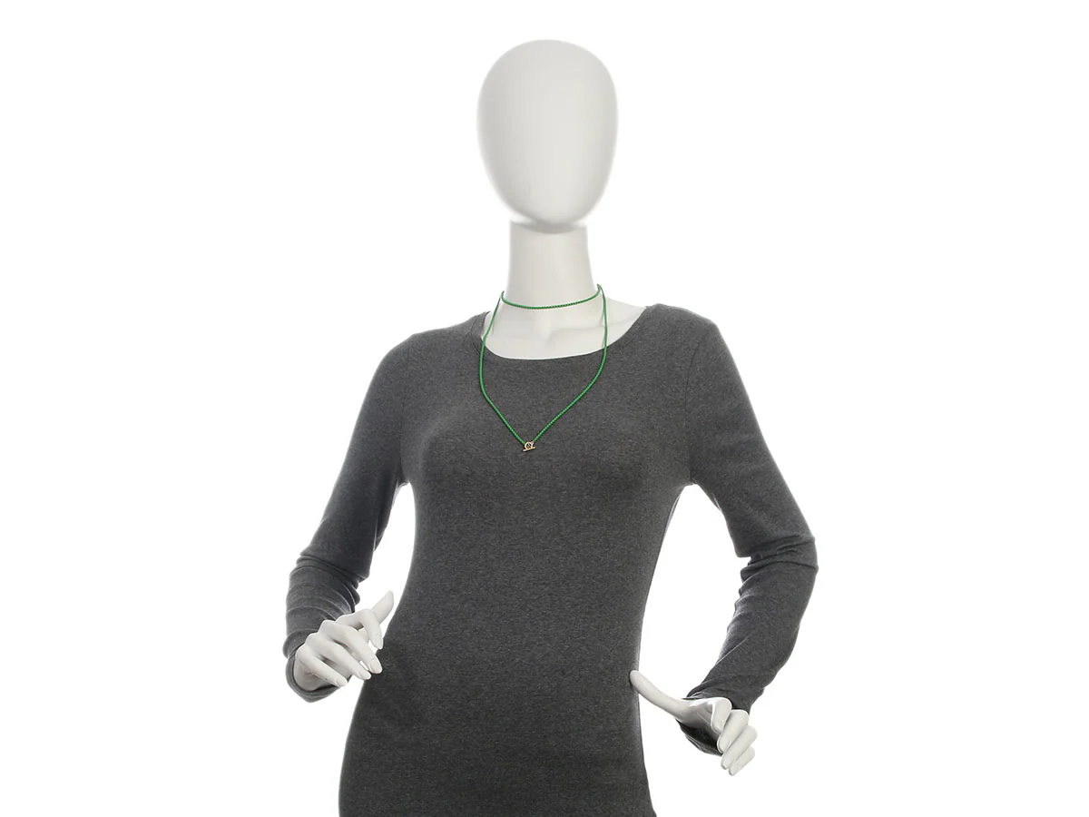 David Yurman Green Acrylic and 14K Yellow Gold Bel Aire Color Long Box Chain - Image 6