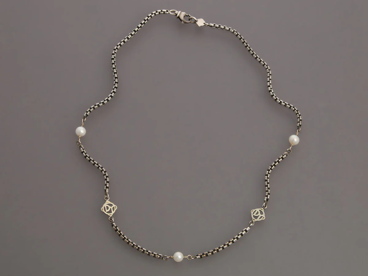 David Yurman Pearl Station Necklace - Image 3