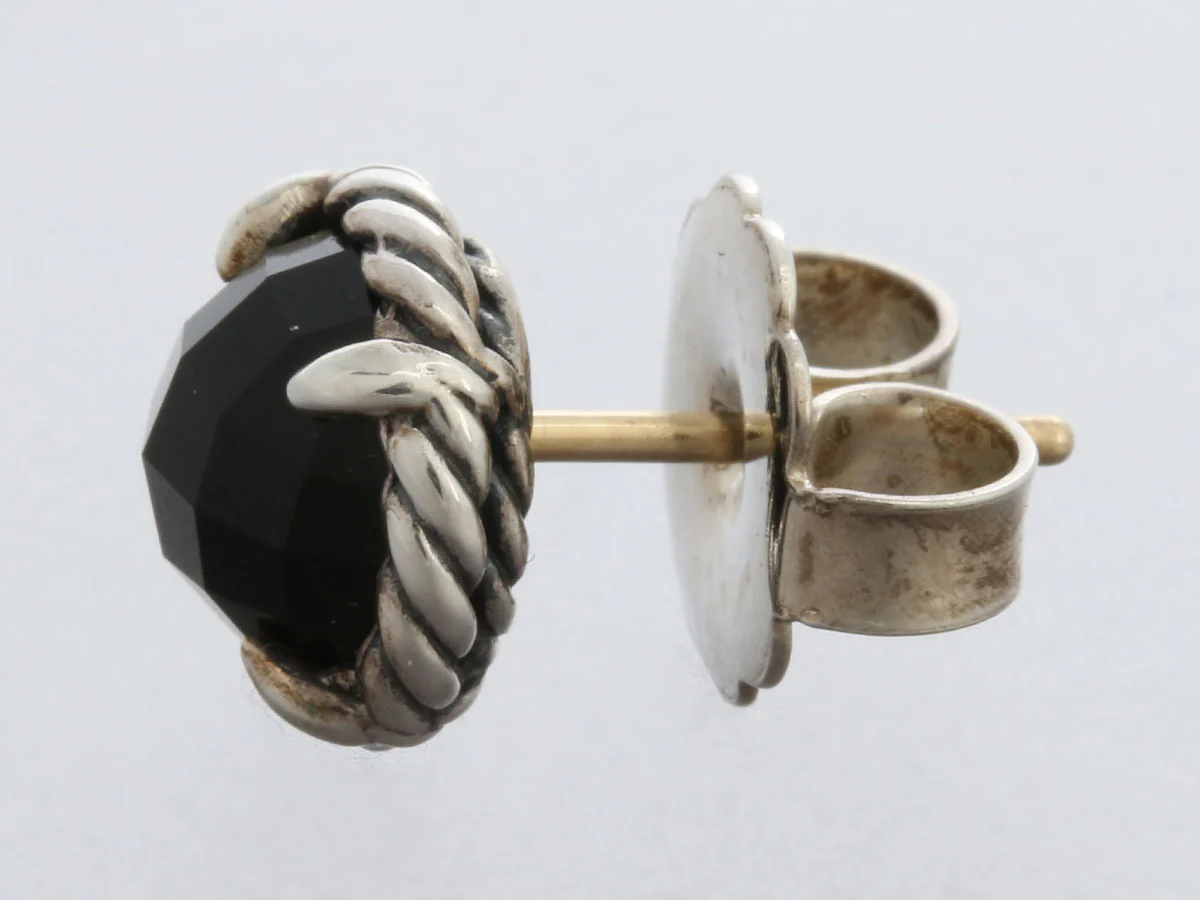 David Yurman Onyx Chatelaine Stud Earrings - Image 3