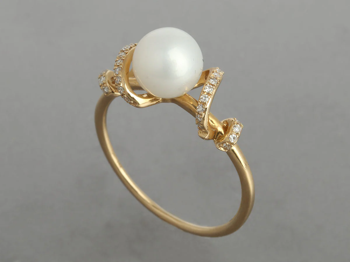 Effy 14K Yellow Gold Pearl and Diamond Ring - Image 4