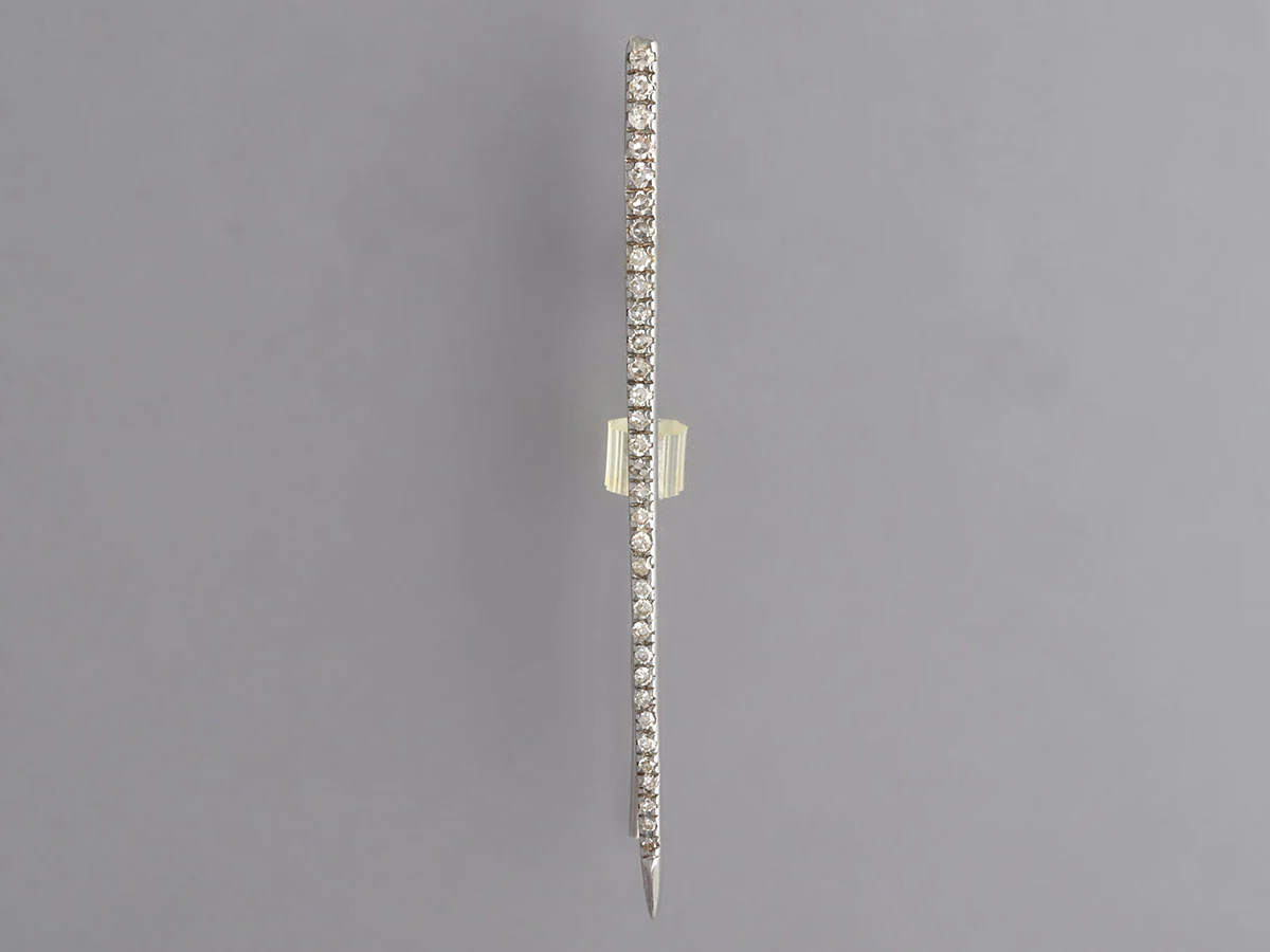 Sheryl Lowe Sterling Silver Pavé Diamonds Spike Pierced Earrings - Image 2