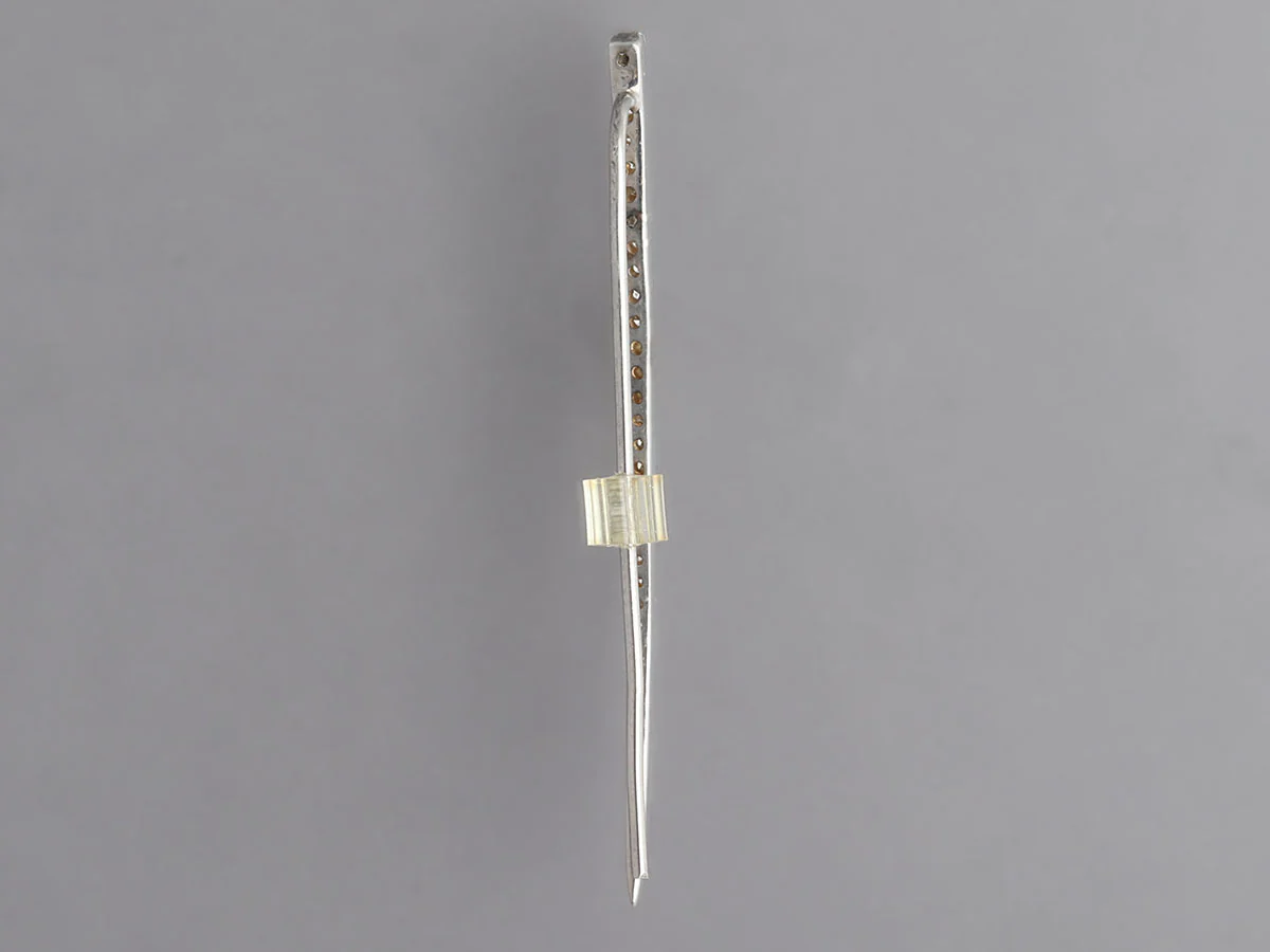 Sheryl Lowe Sterling Silver Pavé Diamonds Spike Pierced Earrings - Image 4