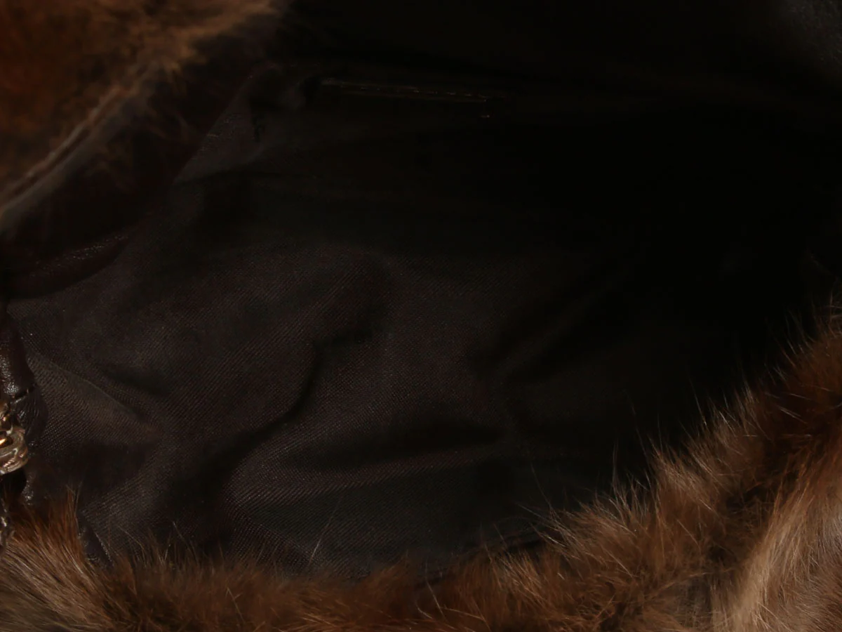 Fendi Brown Fur and Snake Baguette - Image 8