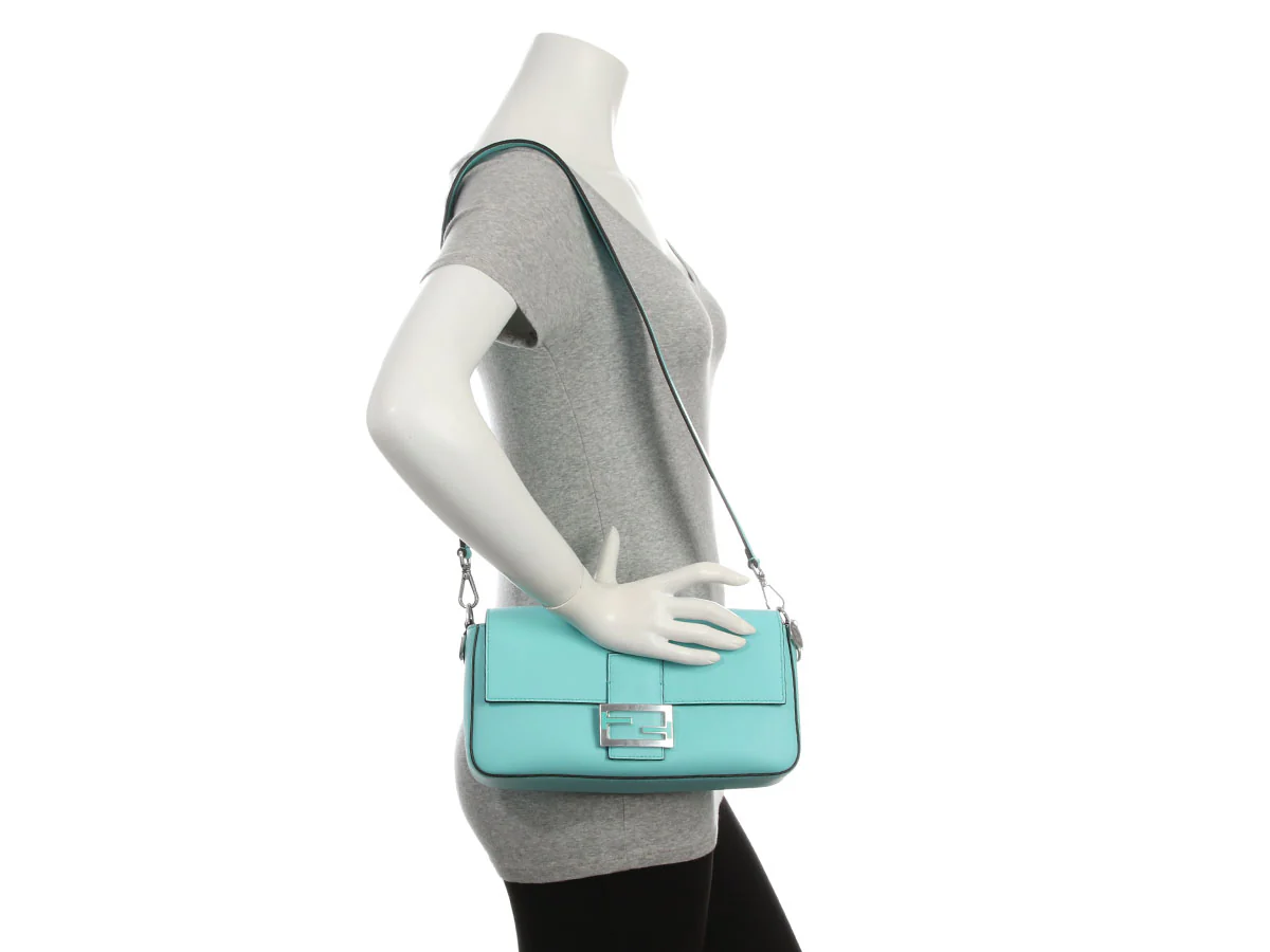 Fendi x Tiffany Medium Blue Baguette - Image 10