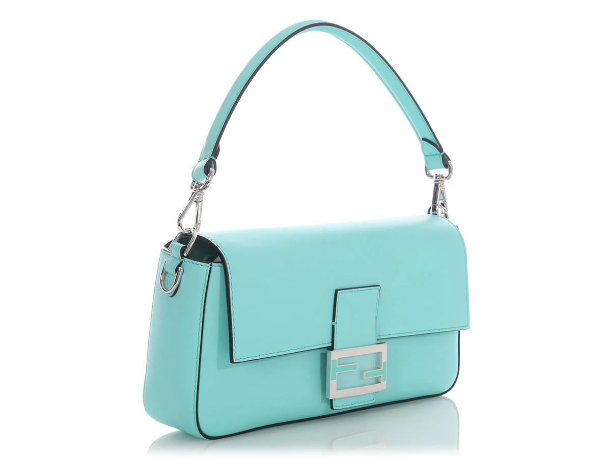 Fendi x Tiffany Medium Blue Baguette - Image 6