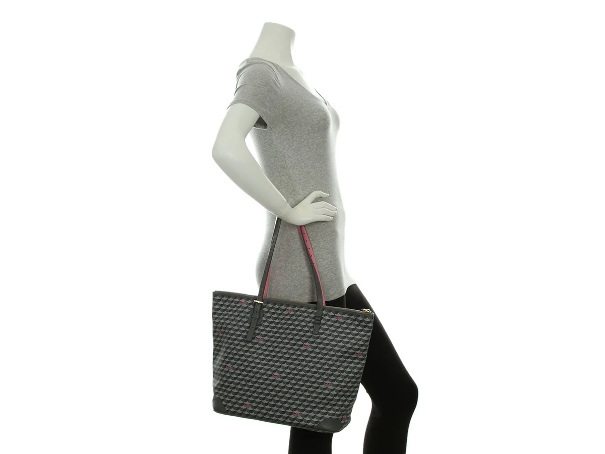 Fauré Le Page Gray and Pink Cloud 7 Daily Battle Zip 35 Tote - Image 9