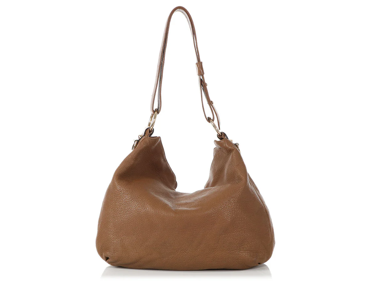 Gucci Medium Brown Leather G Wave Shoulder Bag - Image 4