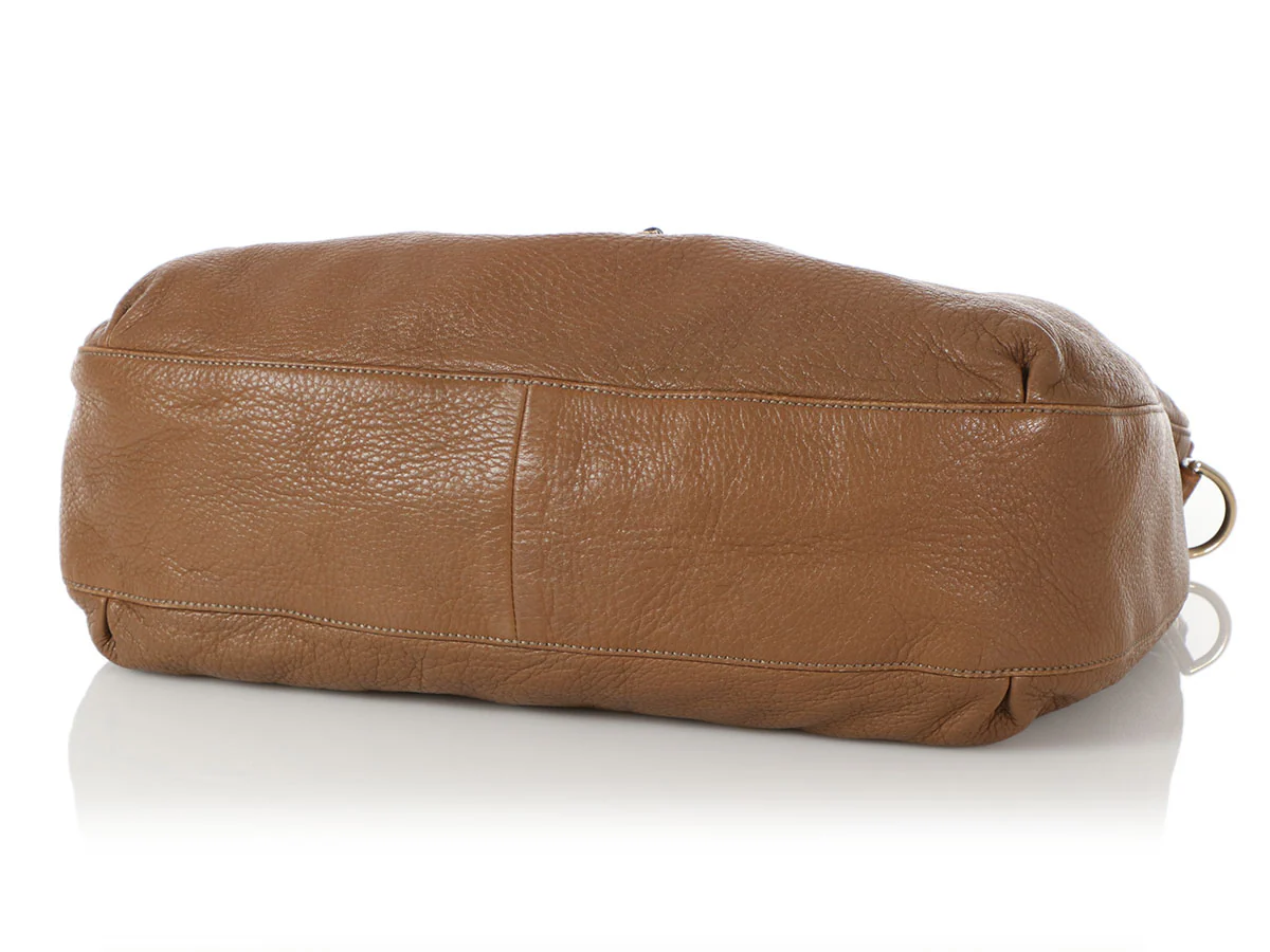 Gucci Medium Brown Leather G Wave Shoulder Bag - Image 6