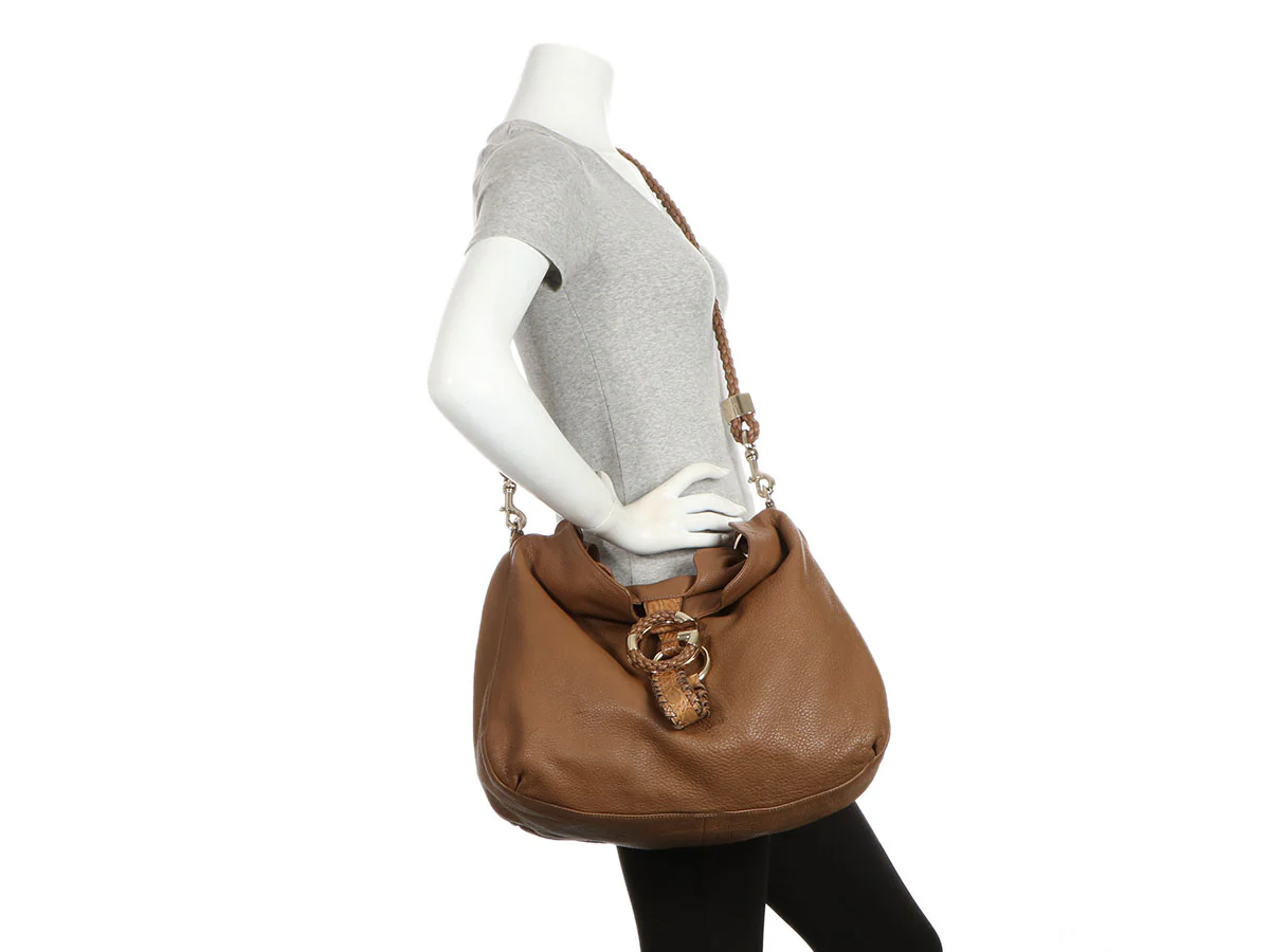 Gucci Medium Brown Leather G Wave Shoulder Bag - Image 9