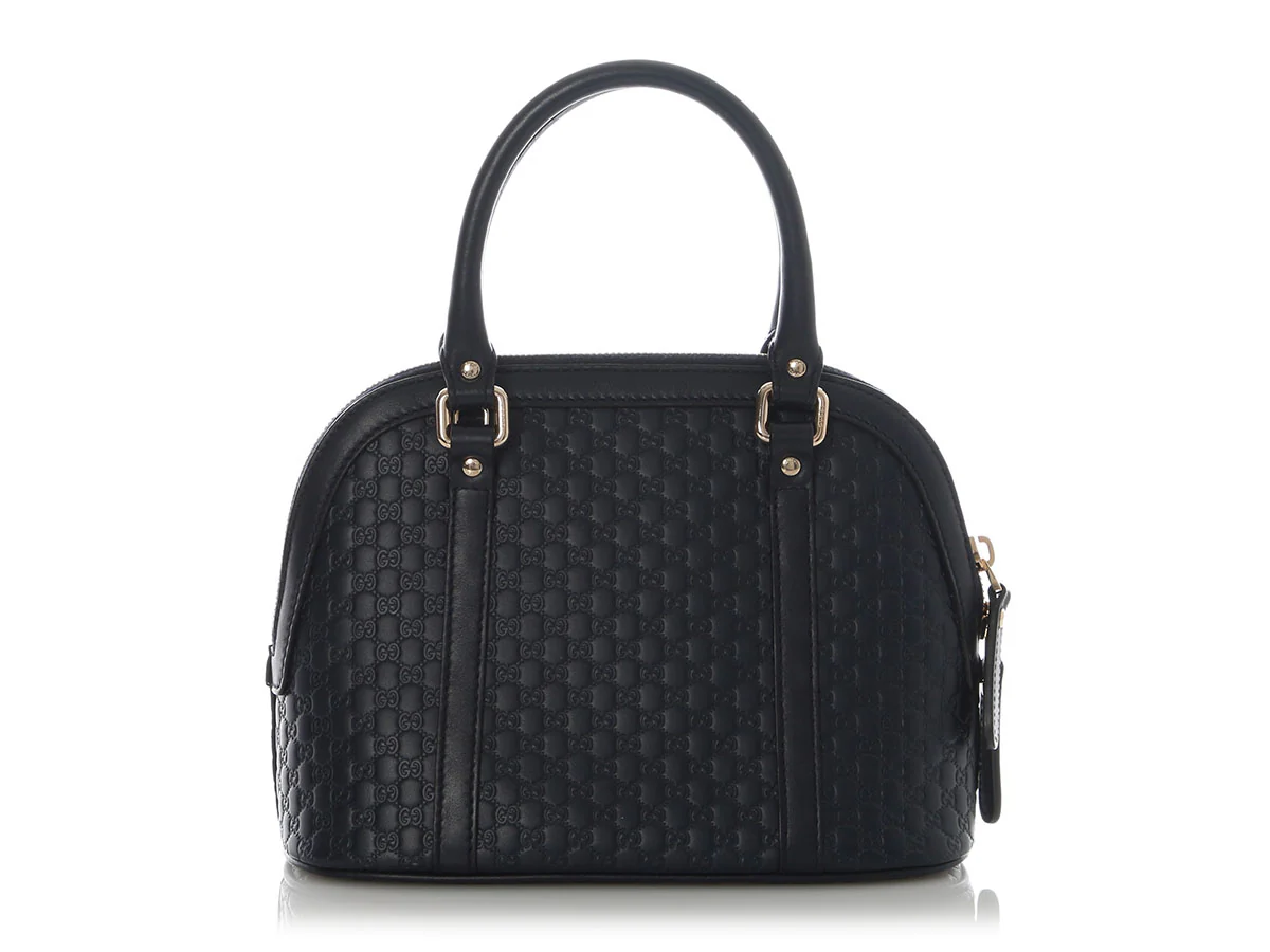 Gucci Mini Navy Blue Microguccissima Dome - Image 4