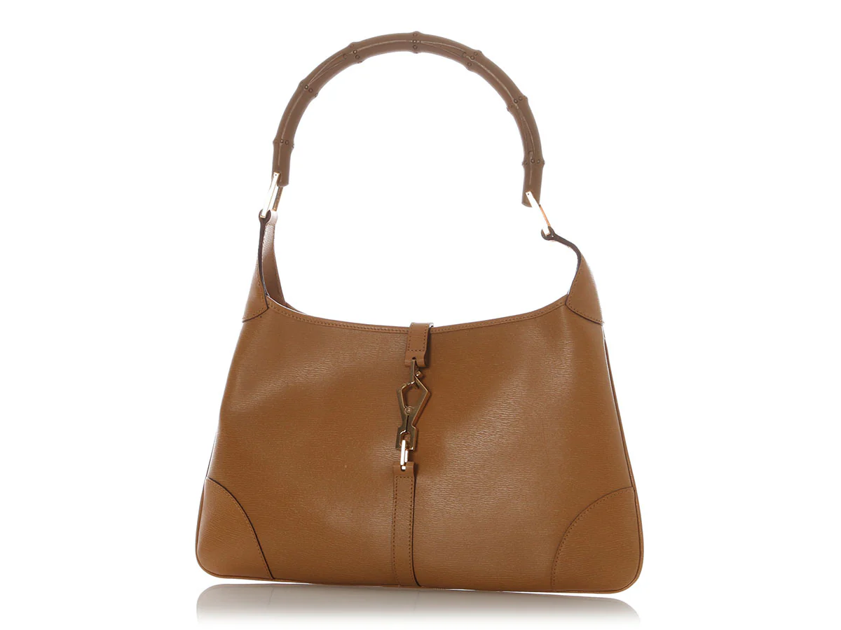 Gucci Vintage Tan Bamboo Handle Jackie Shoulder Bag - Image 2