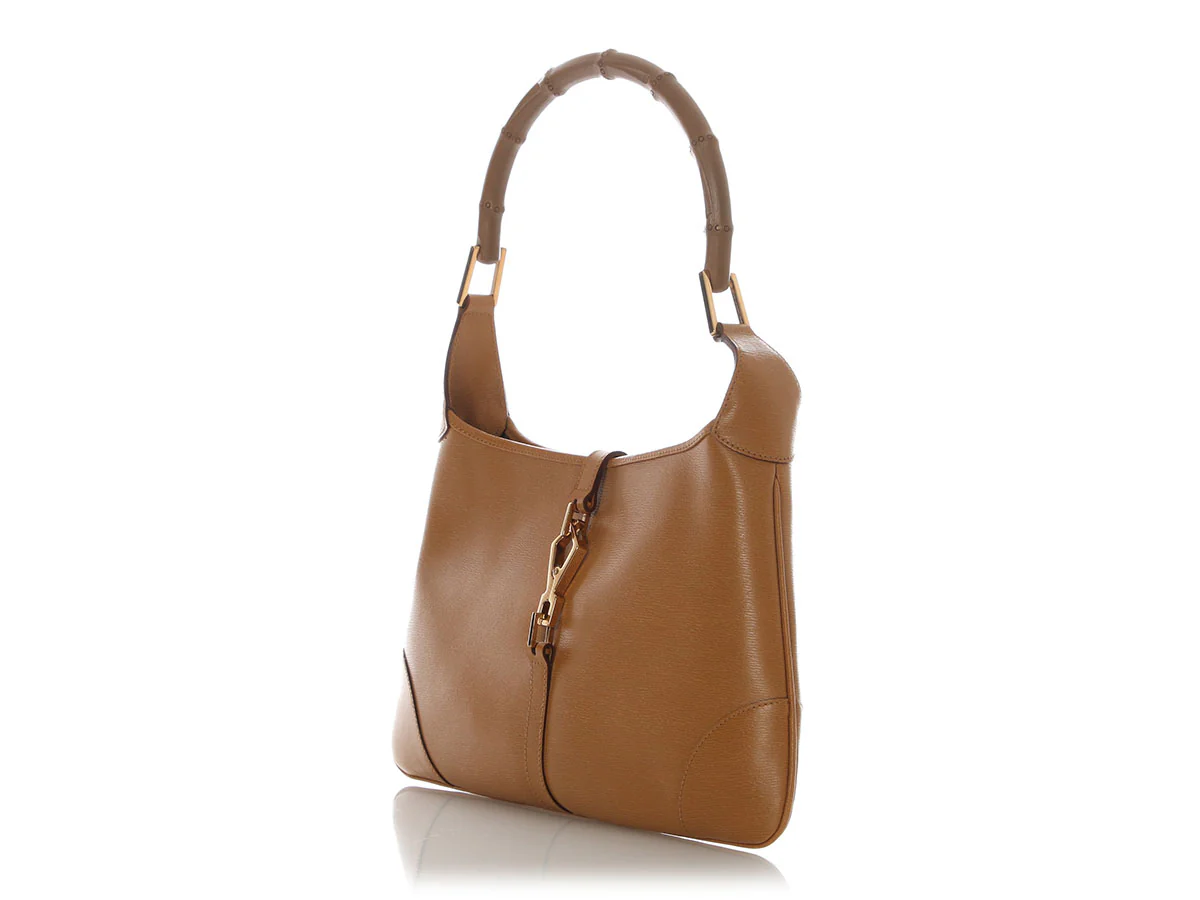 Gucci Vintage Tan Bamboo Handle Jackie Shoulder Bag - Image 3