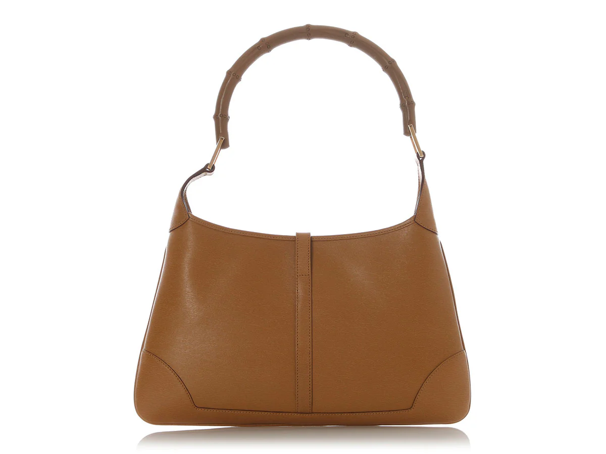 Gucci Vintage Tan Bamboo Handle Jackie Shoulder Bag - Image 4