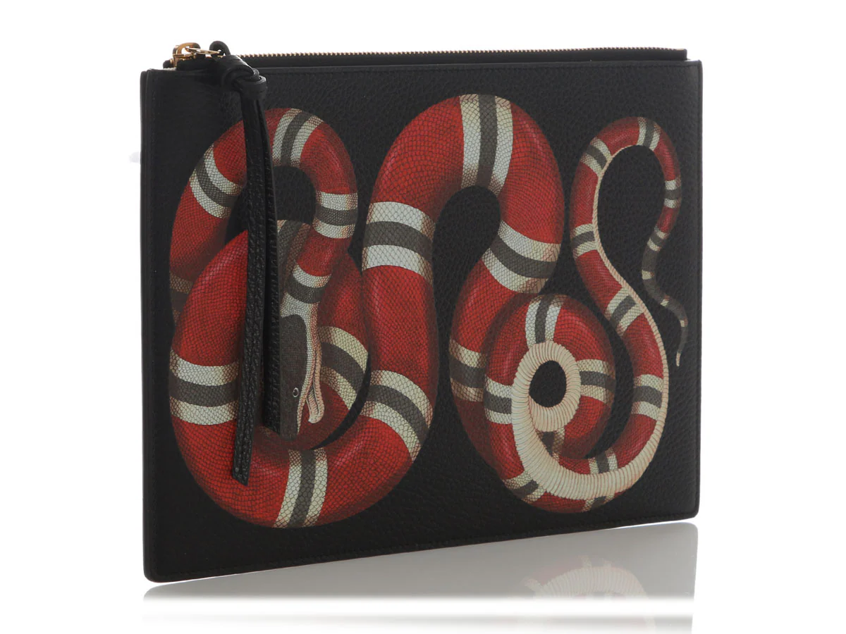 Gucci Black Snake Clutch - Image 5