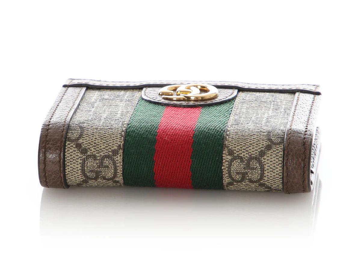 Gucci Brown GG Supreme Ophidia Card Case Wallet - Image 6
