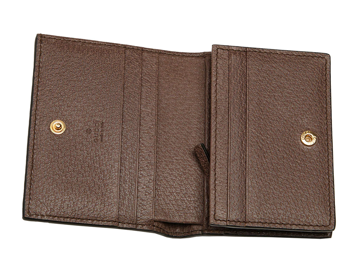 Gucci Brown GG Supreme Ophidia Card Case Wallet - Image 7