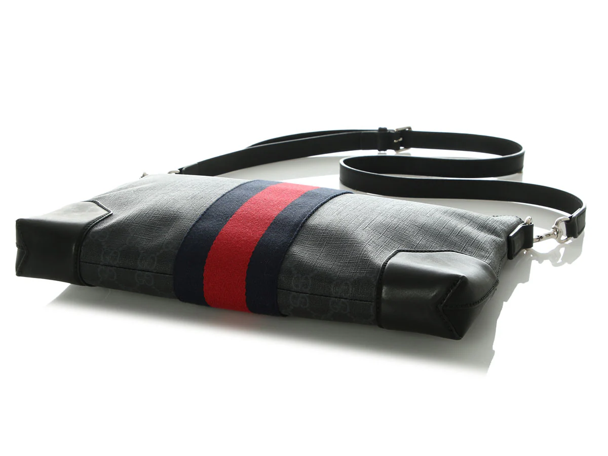 Gucci Soft GG Supreme Monogram Appia Calfskin Web East-West Messenger Bag - Image 6