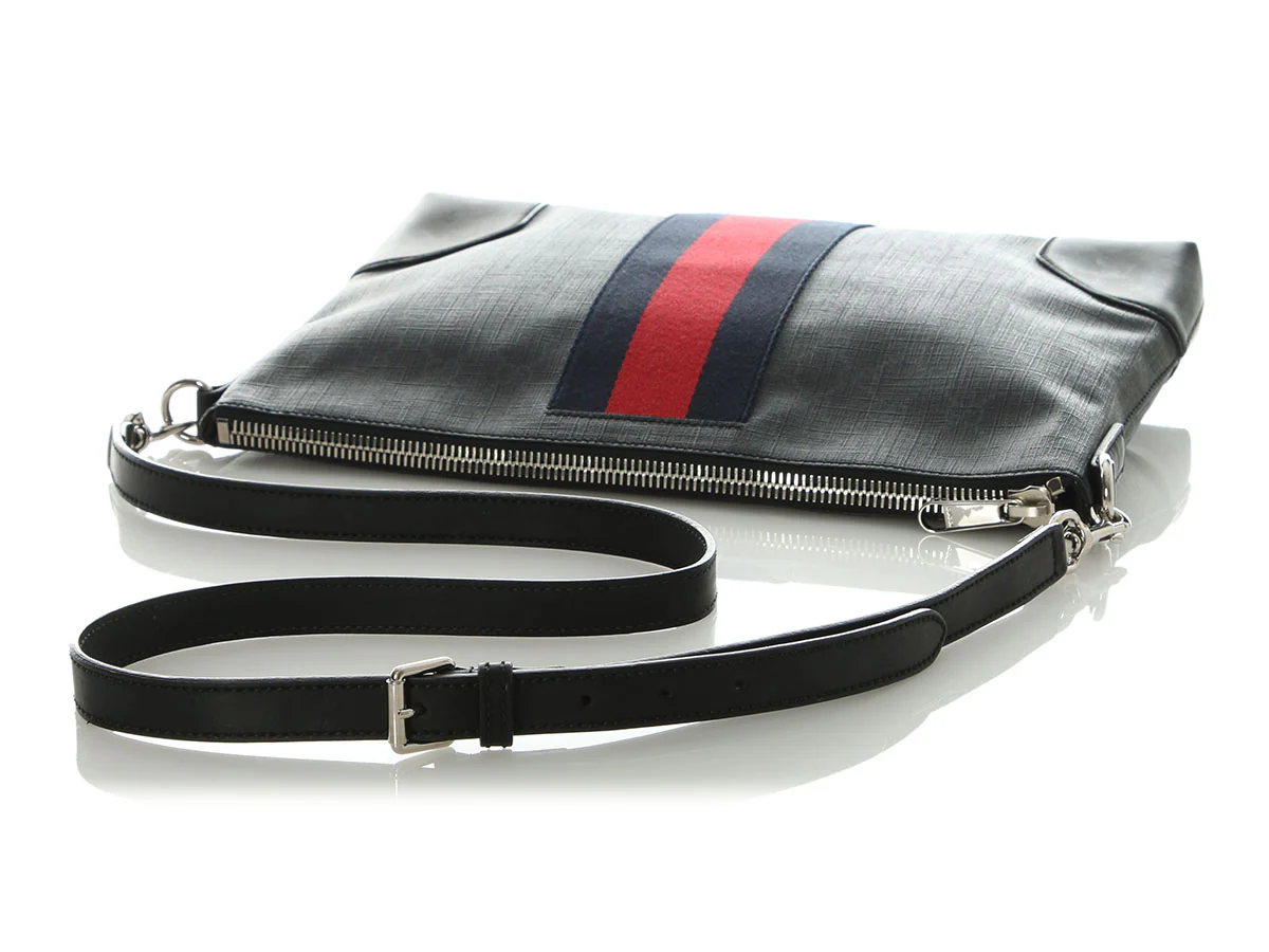 Gucci Soft GG Supreme Monogram Appia Calfskin Web East-West Messenger Bag - Image 7